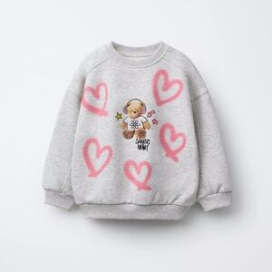 ZARA KIDS EMBROIDERED BEAR
SWEATSHIRT